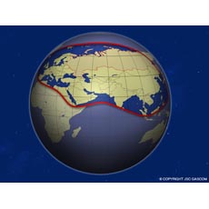 Yamal-202 C-band Coverage Map